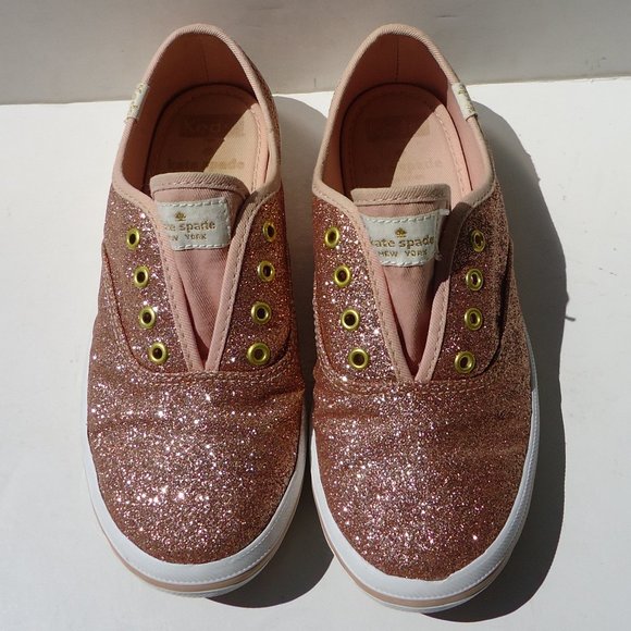 SIZE 3 M. Keds for Kate ♠Spade NY glitter sneakers. - Picture 3 of 16